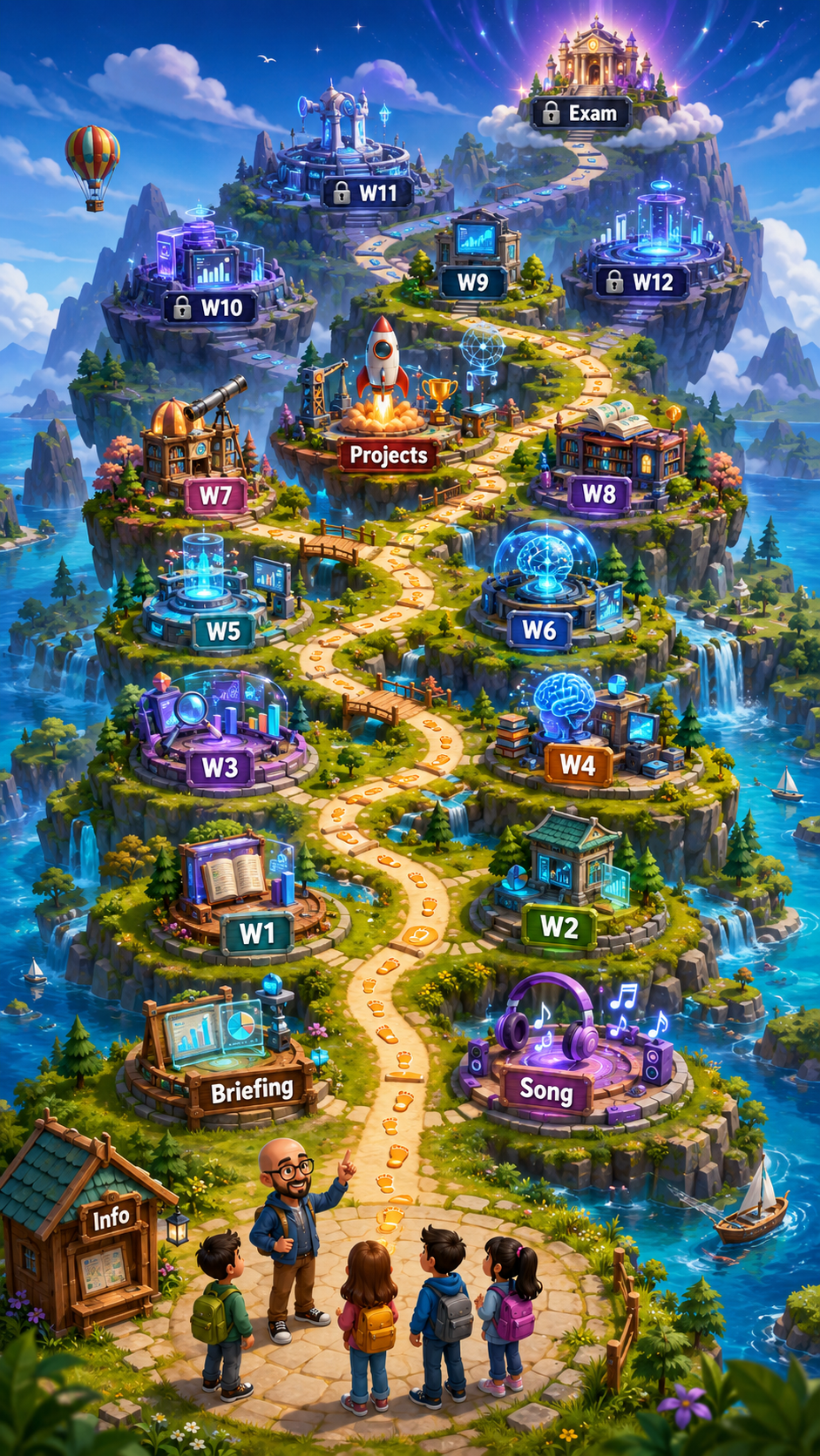 3D course adventure map